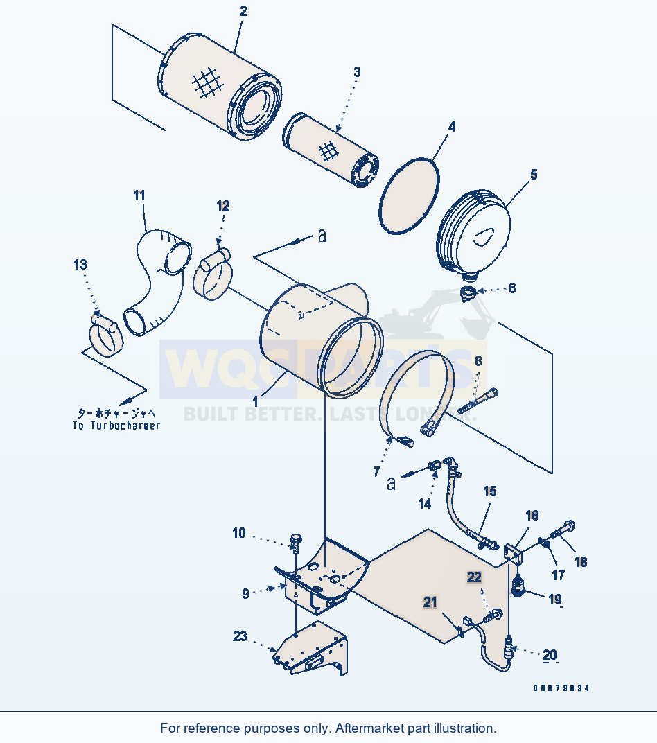 Komatsu WA380-5L Air Cleaner parts diagram