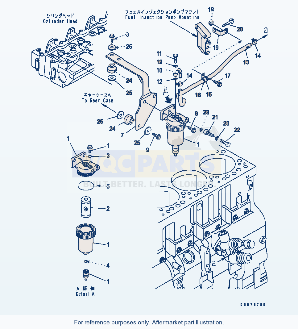 Komatsu WA380-5L Water Separator parts diagram