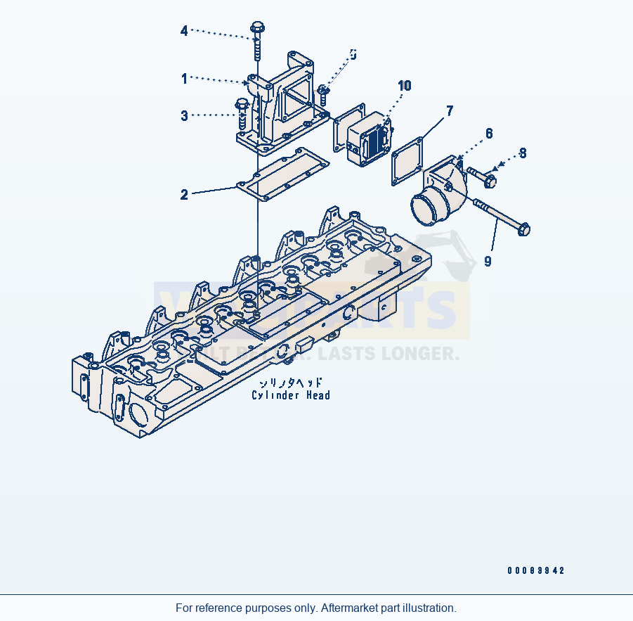 Komatsu WA380-5L Air Connector parts diagram