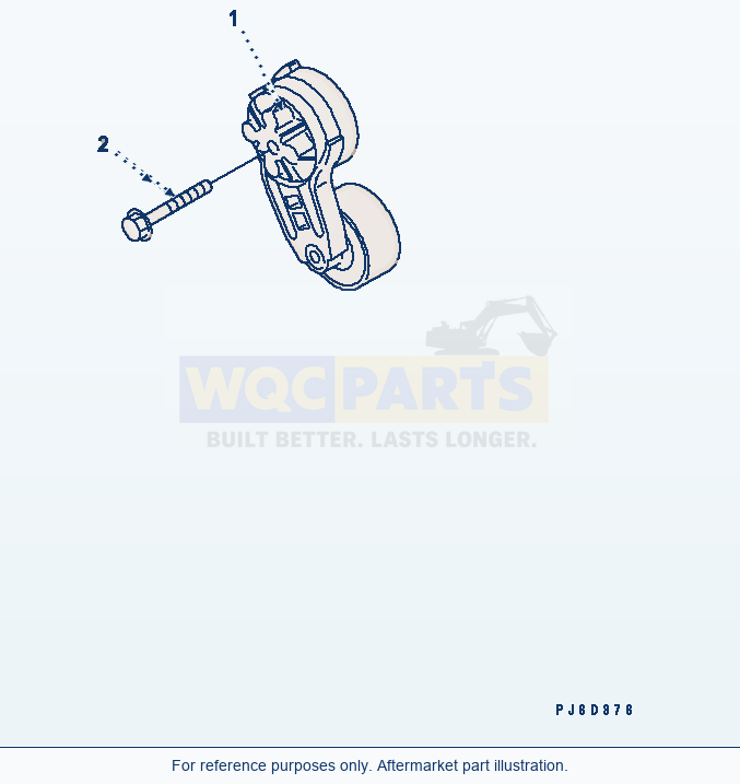 Komatsu WA380-5L Alternator Belt Tensioner (For 50A Alternator) parts diagram