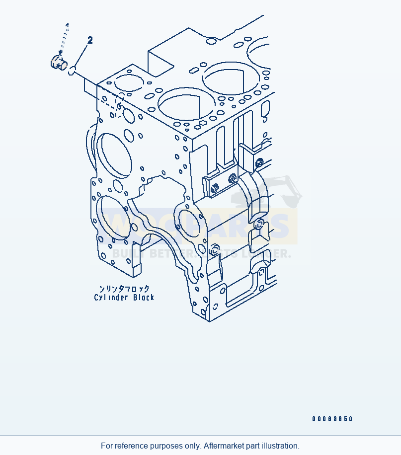 Komatsu WA380-5L Cylinder Block Plug parts diagram