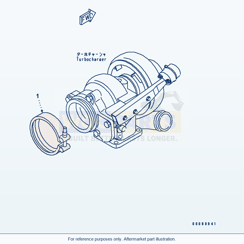Komatsu WA380-5L Exhaust Connection parts diagram