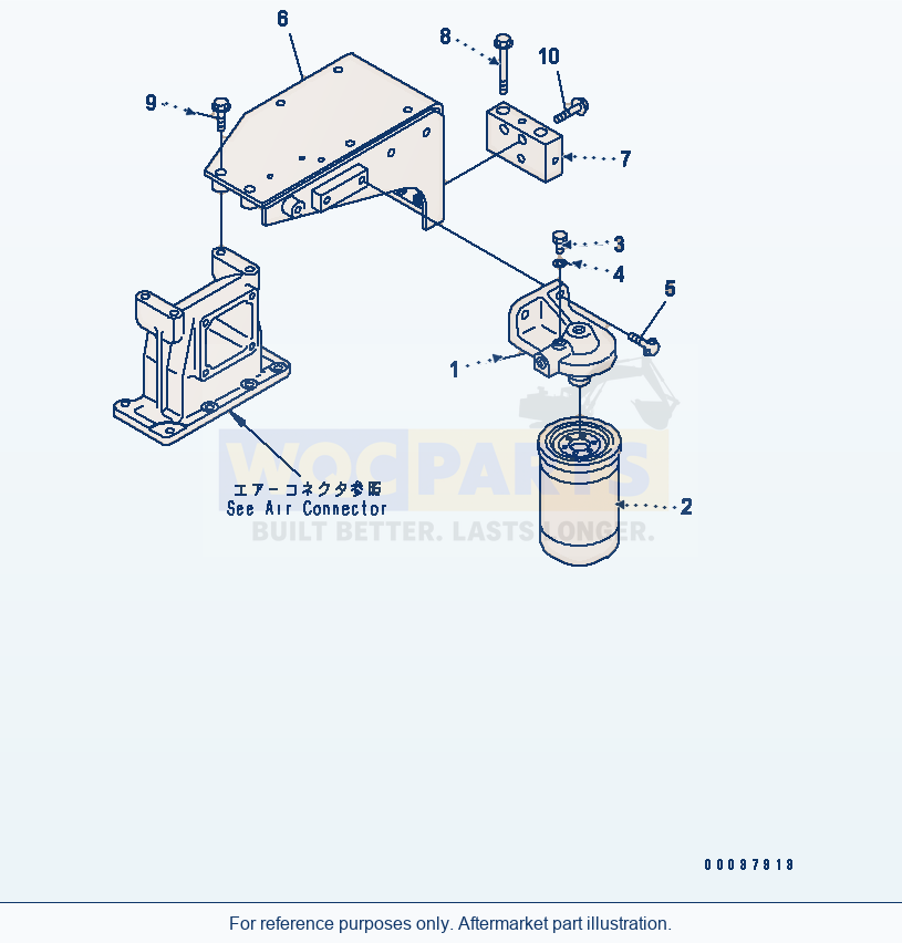 Komatsu WA380-5L Fuel Filter parts diagram