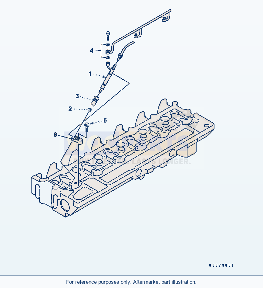 Komatsu WA380-5L Fuel Injector parts diagram