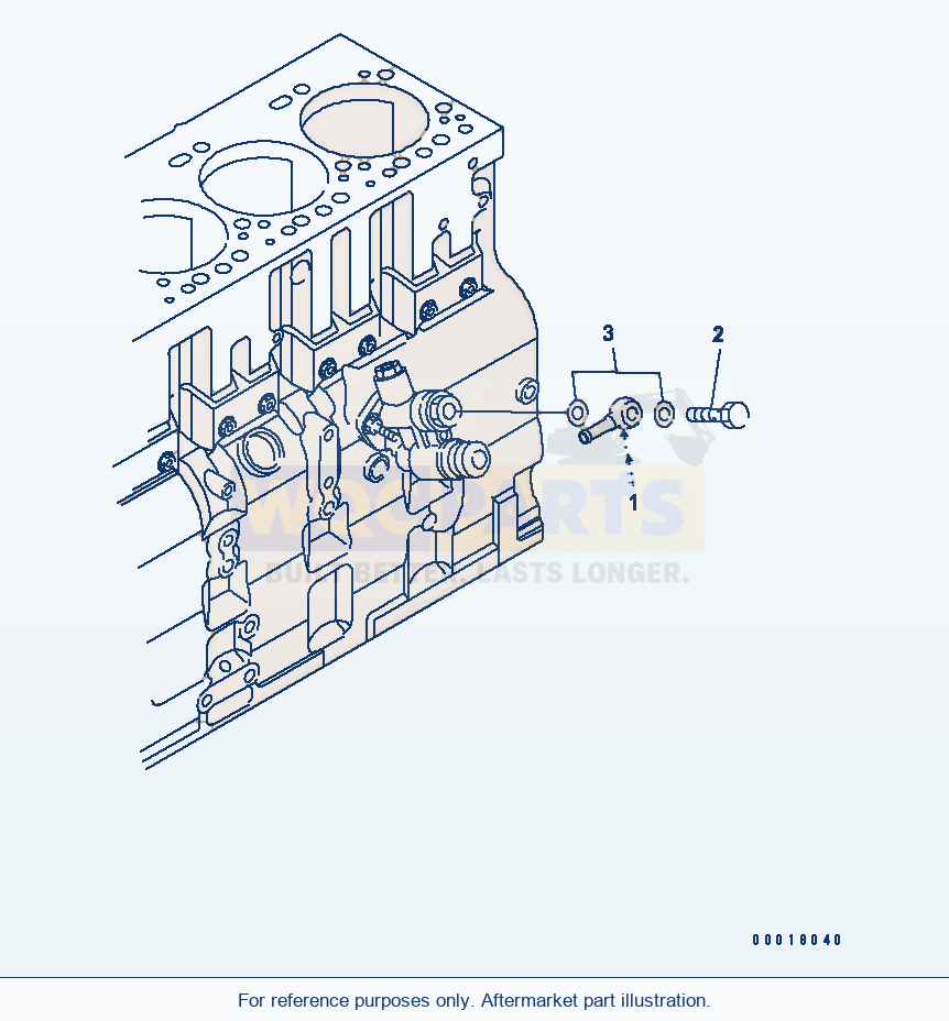 Komatsu WA380-5L Fuel Inlet Fitting parts diagram