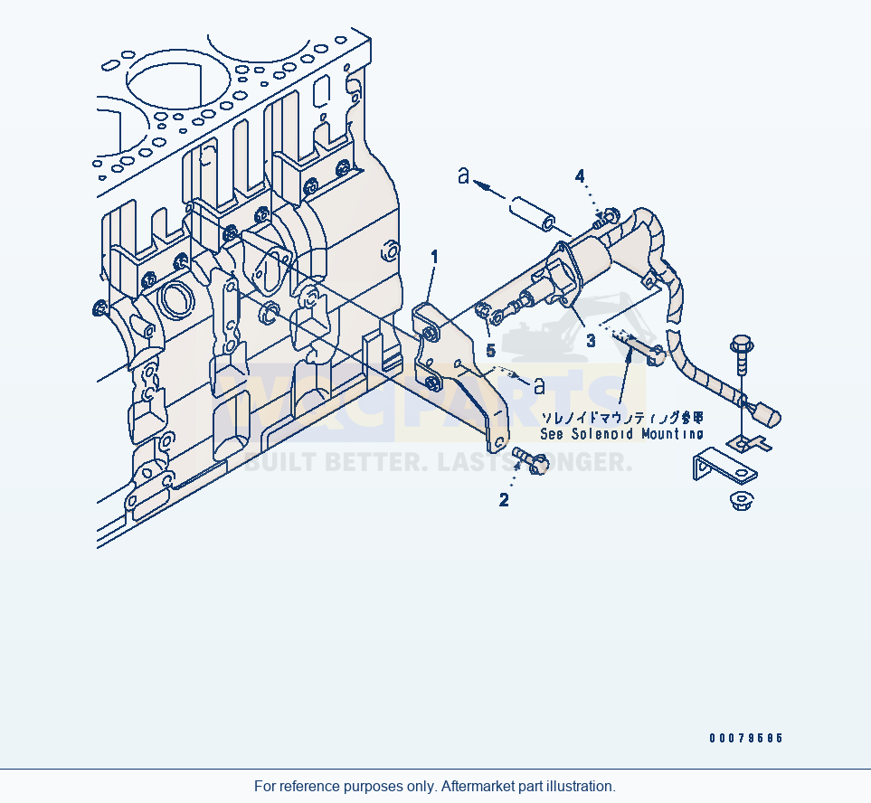 Komatsu WA380-5L Fuel Shut Off Valve parts diagram