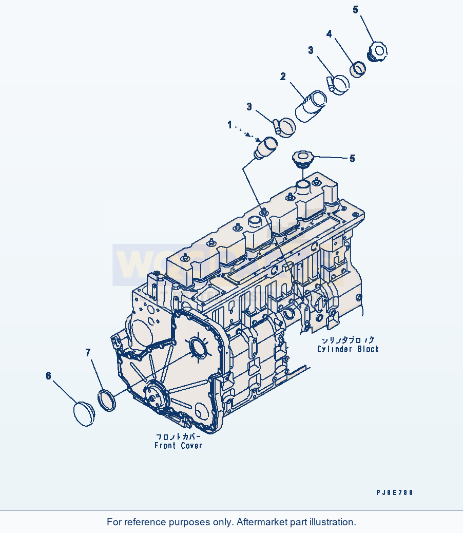 Komatsu WA380-5L Oil Filler parts diagram