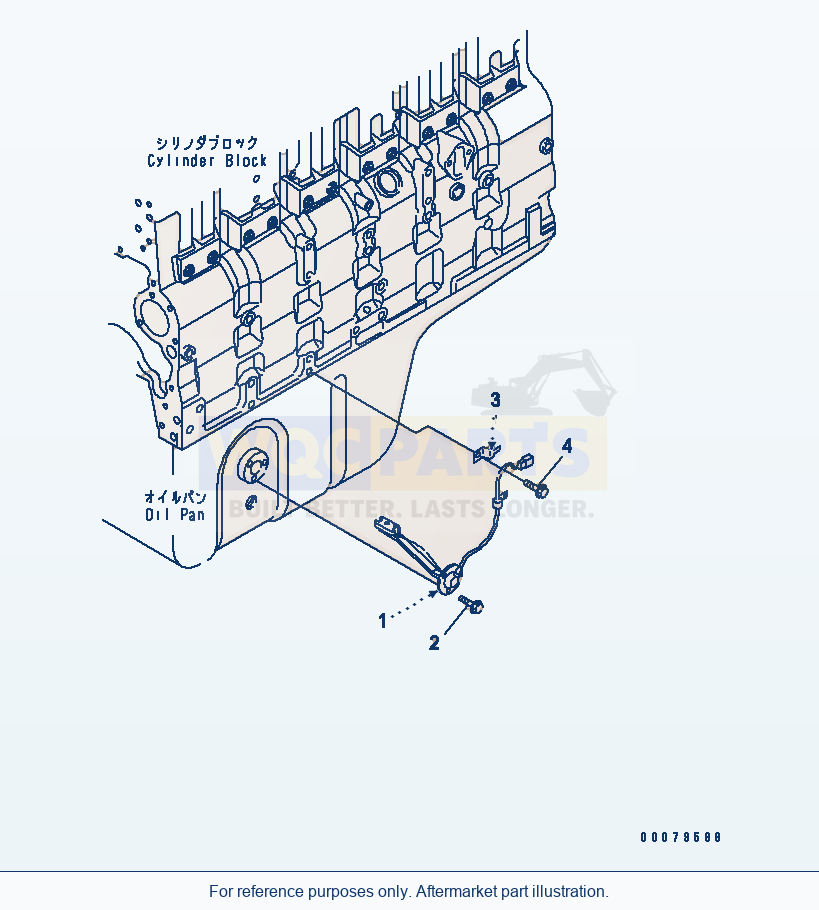 Komatsu WA380-5L Oil Level Sensor parts diagram
