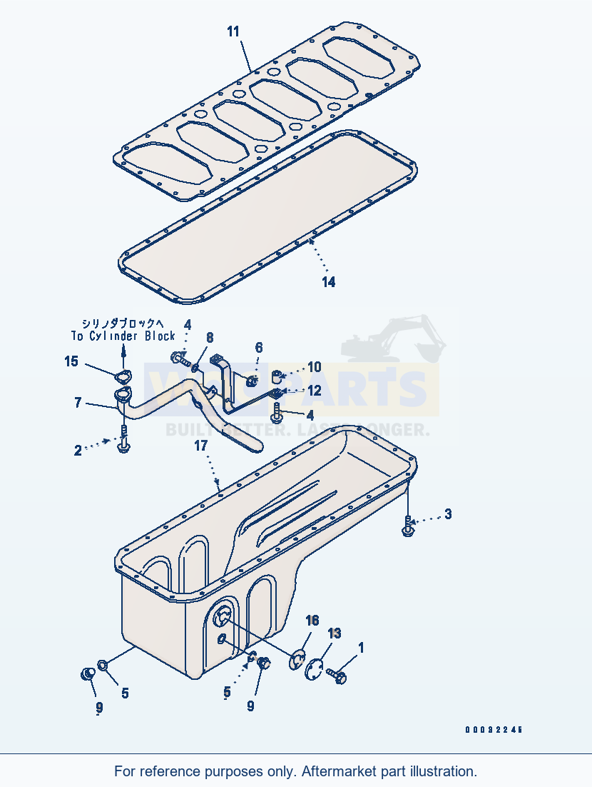 Komatsu WA380-5L Oil Pan parts diagram