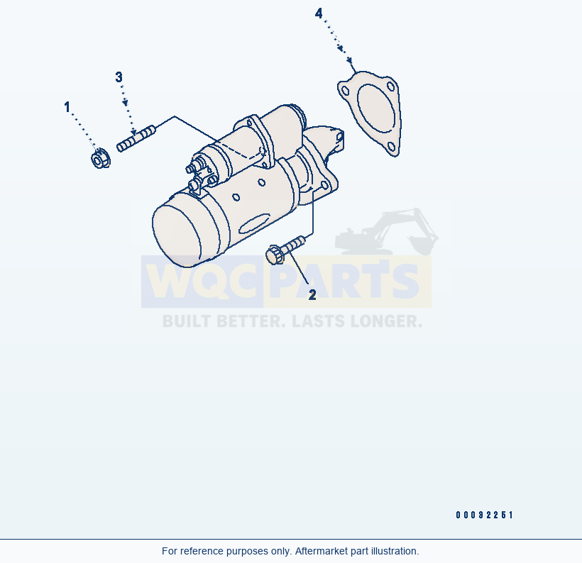 Komatsu WA380-5L Starting Motor Mounting parts diagram