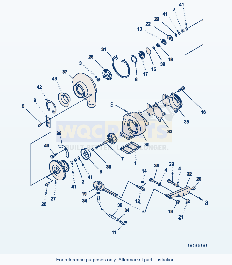 Komatsu WA380-5L Turbocharger (Later Release) parts diagram