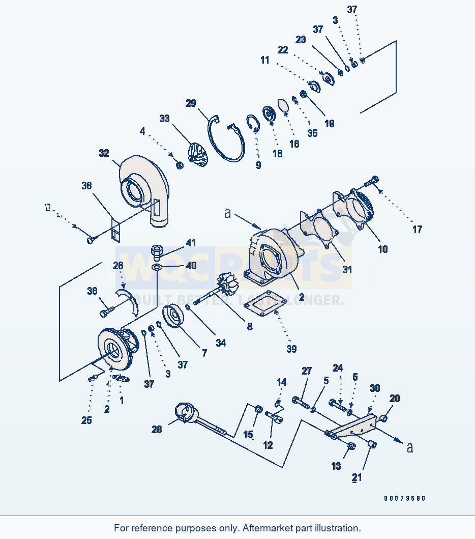 Komatsu WA380-5L Turbocharger parts diagram