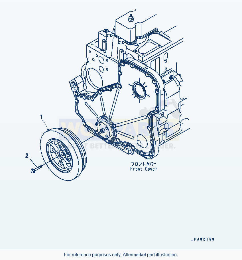Komatsu WA380-5L Vibration Damper parts diagram
