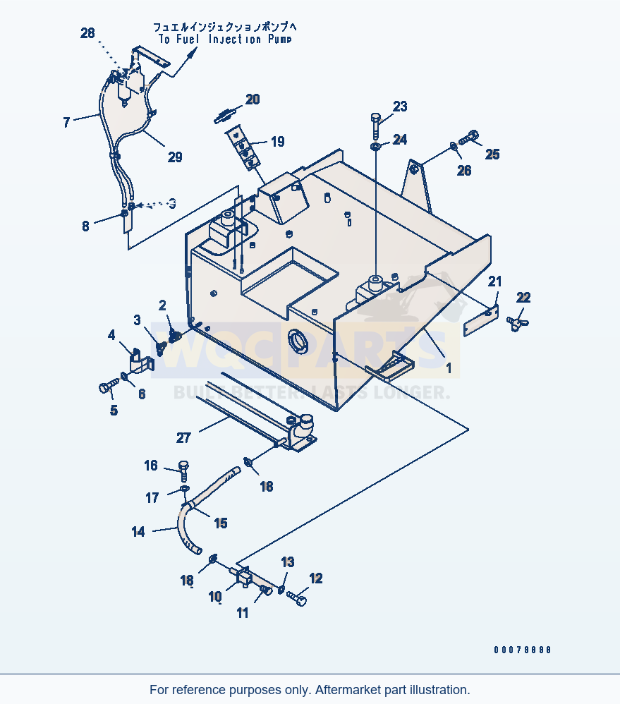 Komatsu WA380-5L Fuel Tank parts diagram