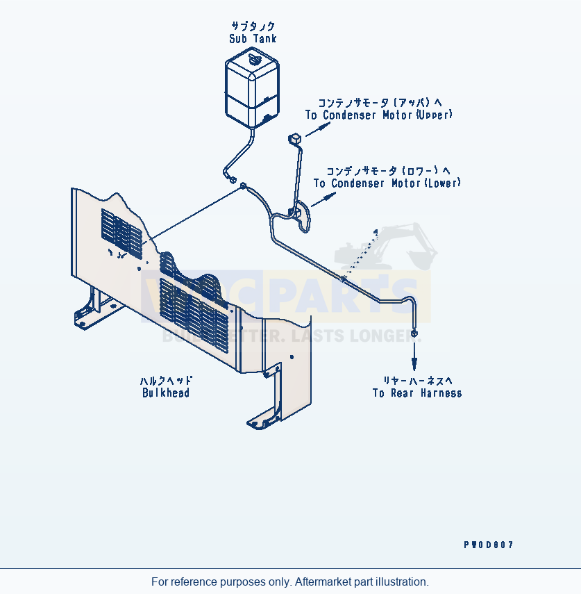 Komatsu WA380-5L Bulkhead (Harness) parts diagram