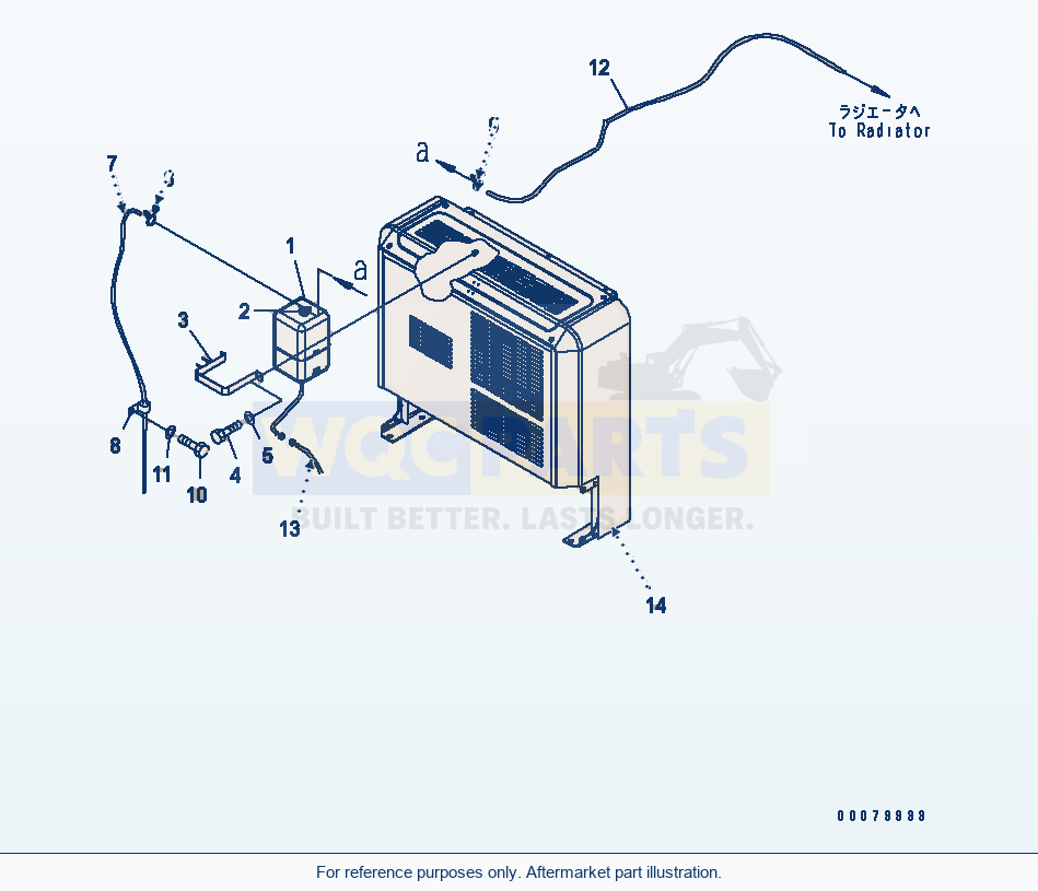 Komatsu WA380-5L Bulkhead (Sub-Tank) parts diagram