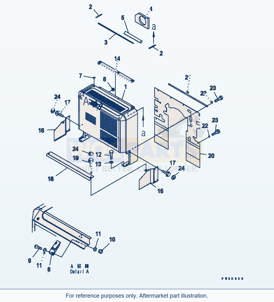Komatsu WA380-5L Bulkhead parts diagram