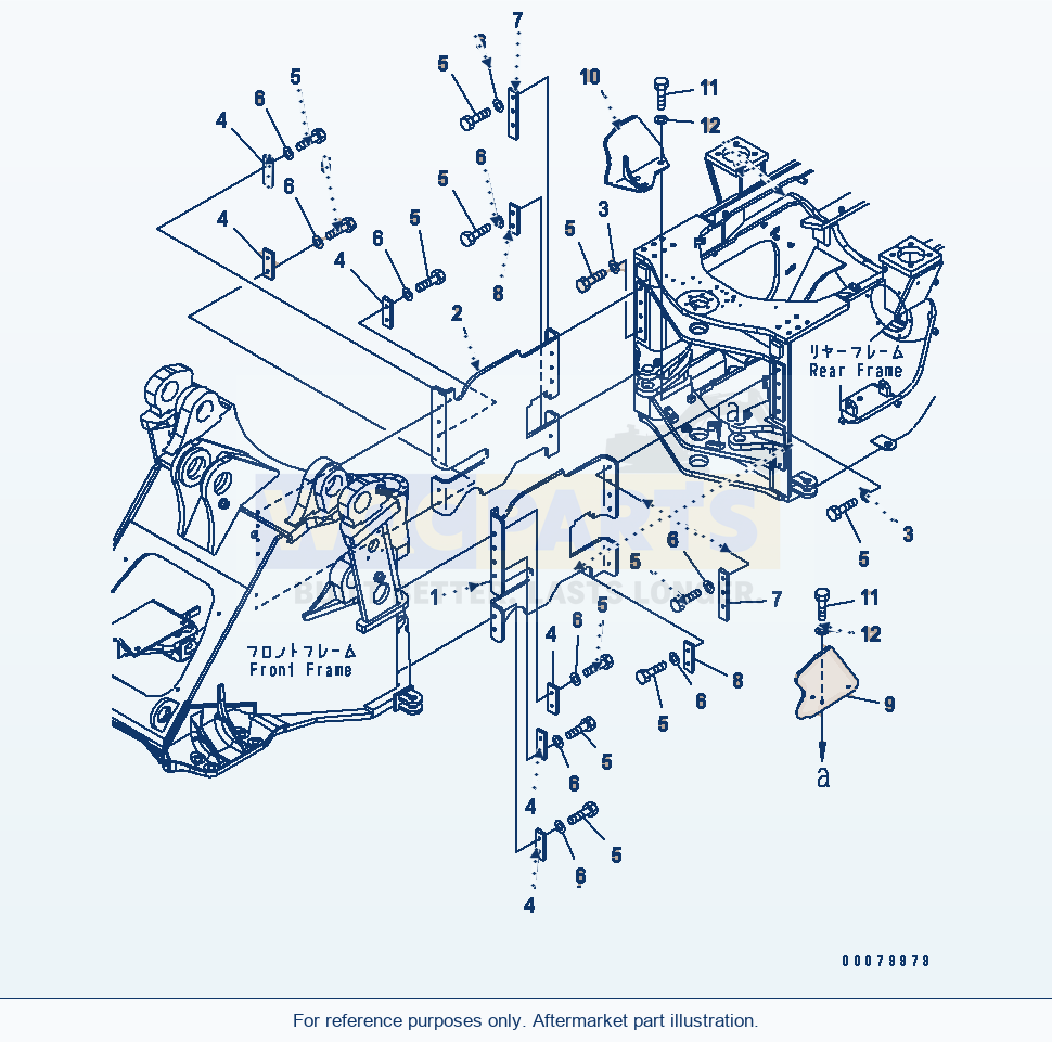 Komatsu WA380-5L Cover (Waste Handler Articulation Area Guards) parts diagram