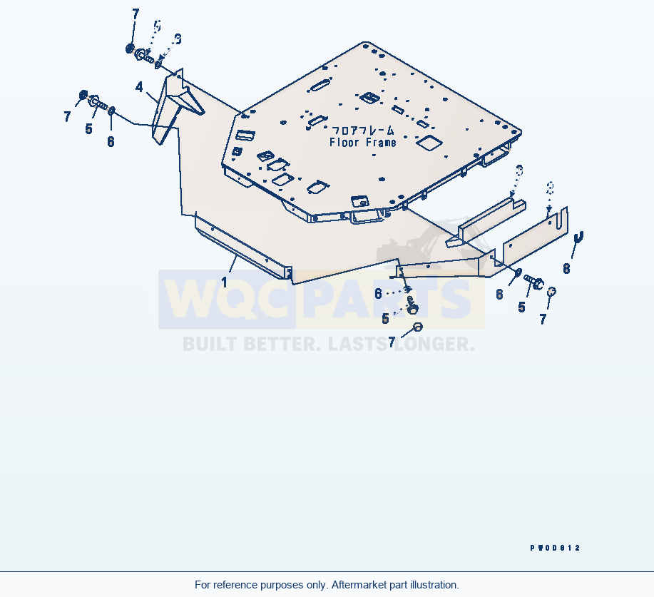 Komatsu WA380-5L Floor Cover parts diagram
