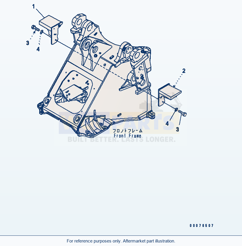 Komatsu WA380-5L Front Step (Waste Handler) parts diagram