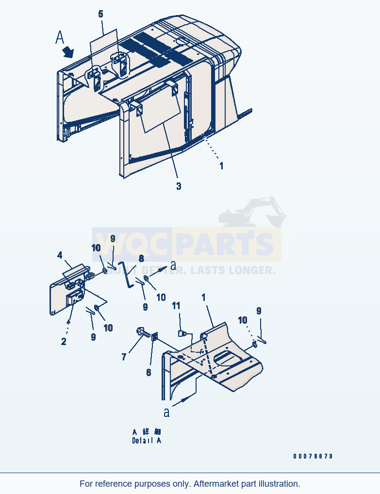 Komatsu WA380-5L Hood (Cover) parts diagram
