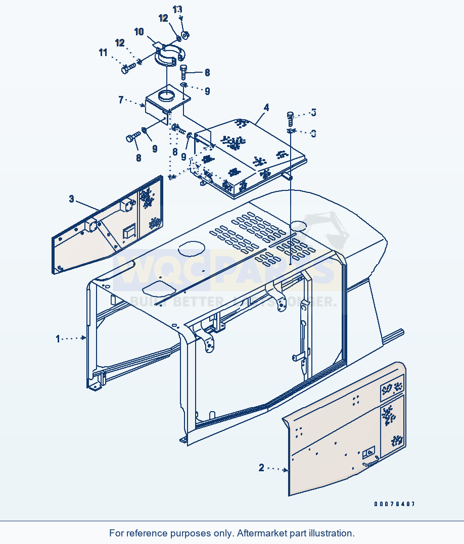 Komatsu WA380-5L Hood (Waste Handler Hood And Covers) parts diagram