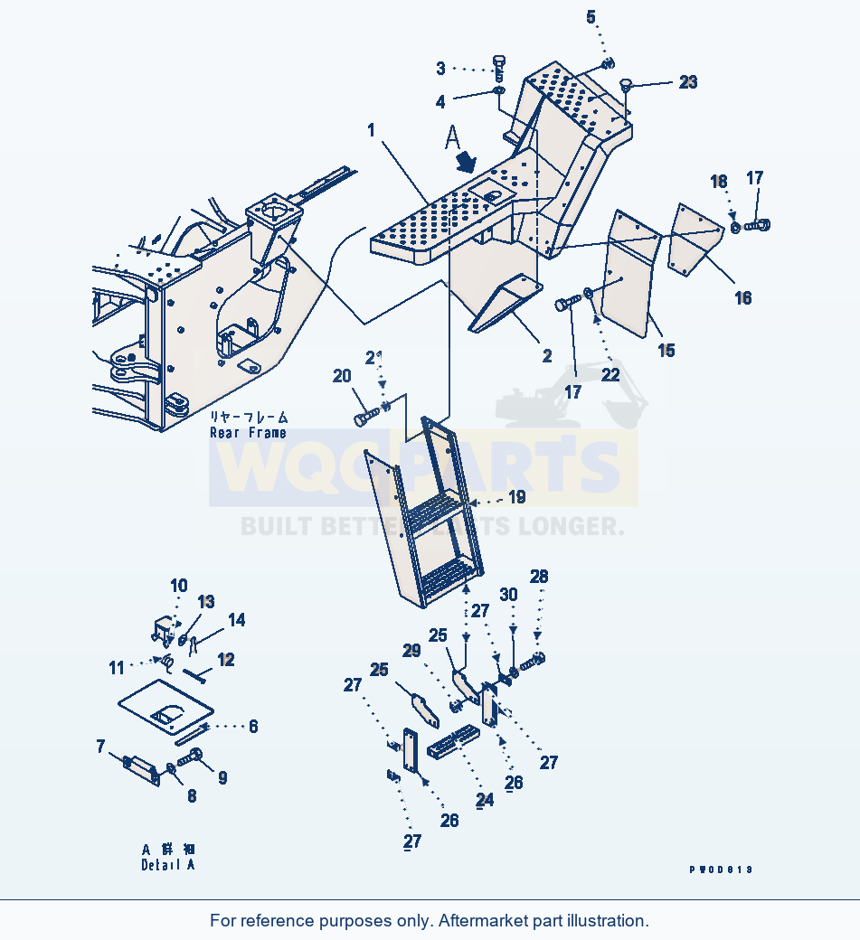 Komatsu WA380-5L Ladder (Floor, Left) parts diagram