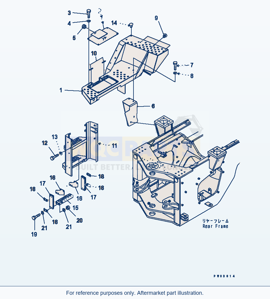 Komatsu WA380-5L Ladder (Floor, Right) parts diagram