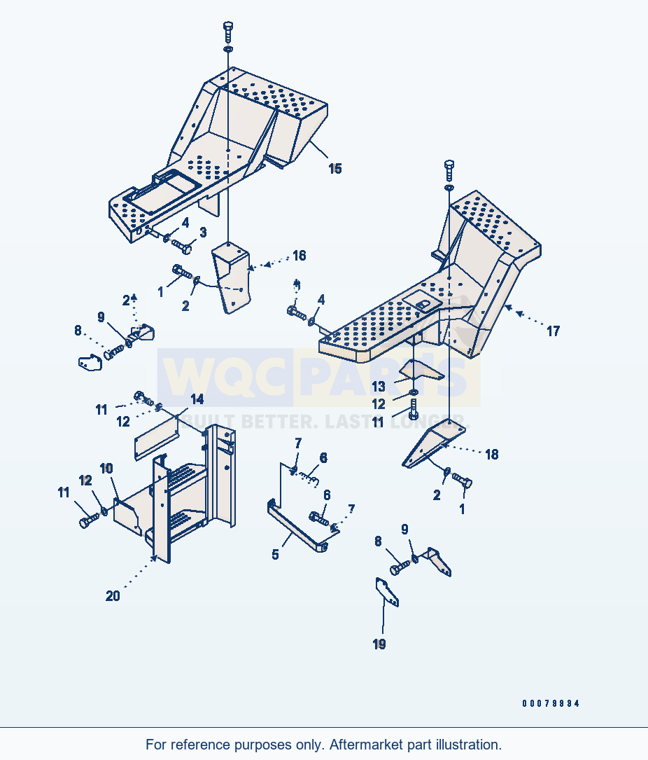 Komatsu WA380-5L Ladder (Support Mount And Cover) parts diagram