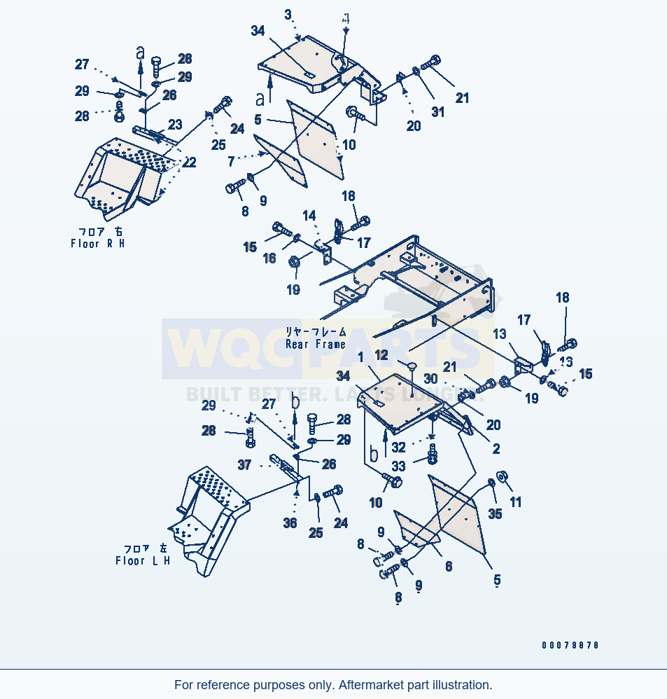 Komatsu WA380-5L Rear Fender parts diagram