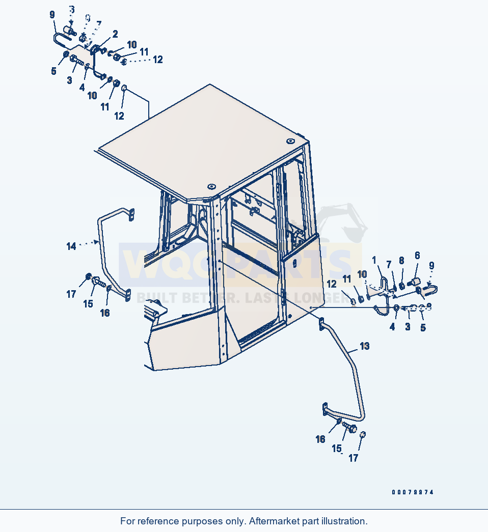 Komatsu WA380-5L Rops Cab (Fritzmeier) (Handrails) parts diagram