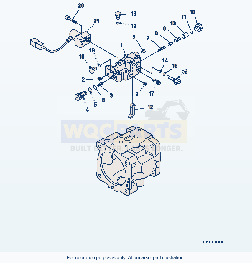 Komatsu WA380-5L Cooling Fan Motor Drive Pump (Pilot Valve) parts diagram