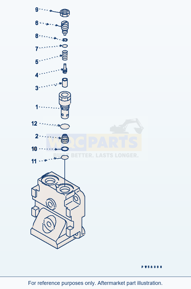 Komatsu WA380-5L Cooling Fan Motor Drive Pump (Relief Valve) parts diagram