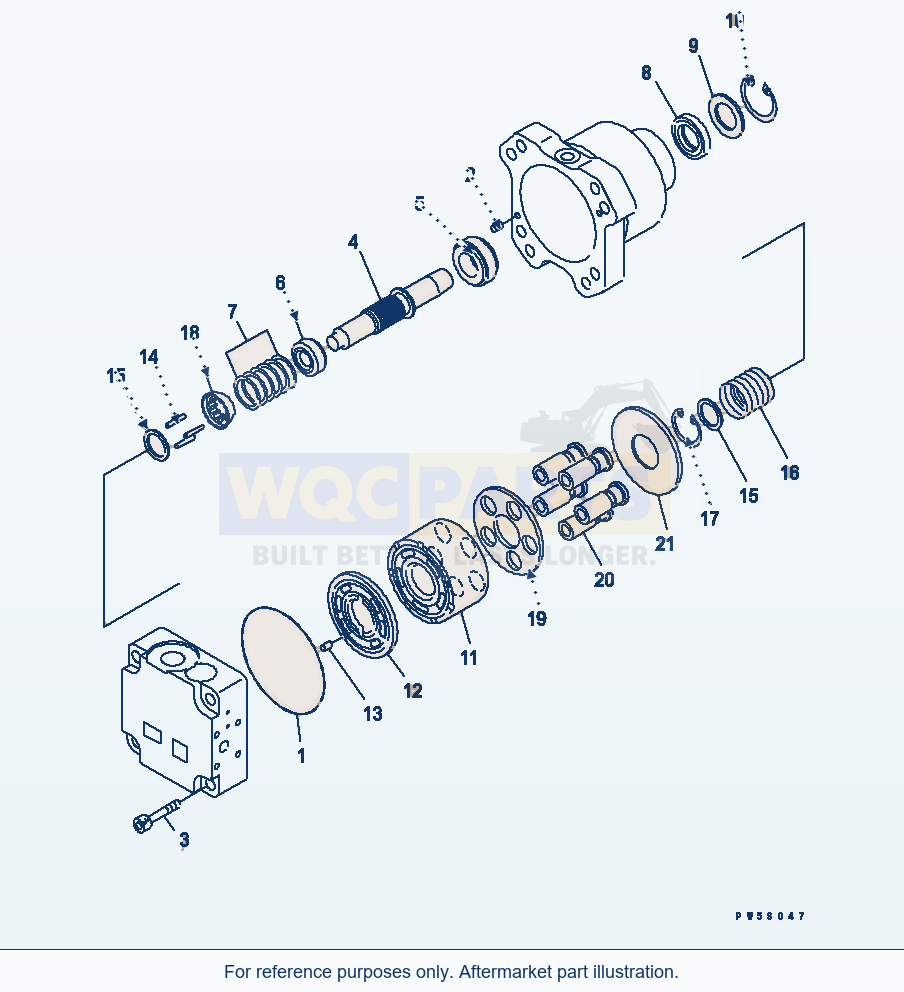 Komatsu WA380-5L Cooling Fan Motor (Piston And Cylinder Block) parts diagram