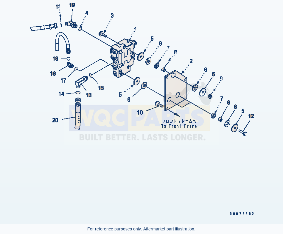 Komatsu WA380-5L Hydraulic Piping (E.C.S.S. Valve) parts diagram