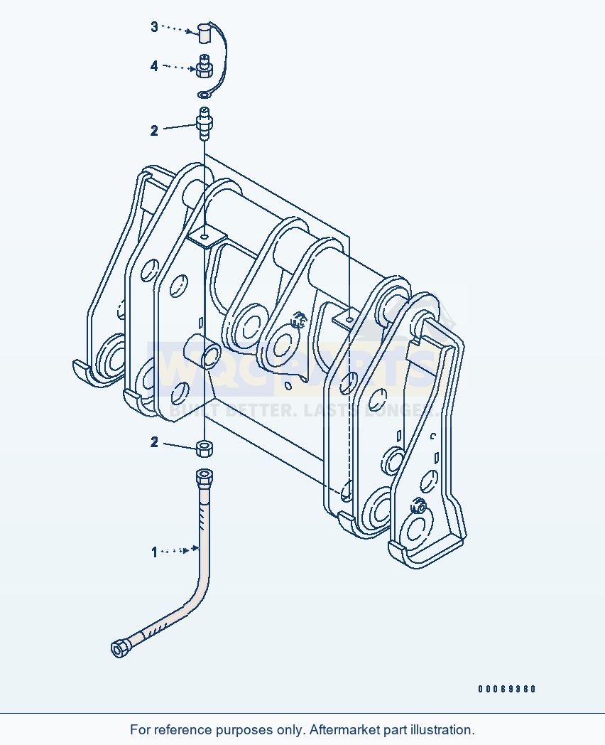 Komatsu WA380-5L Hydraulic Piping (Jrb Third Function Lines) parts diagram