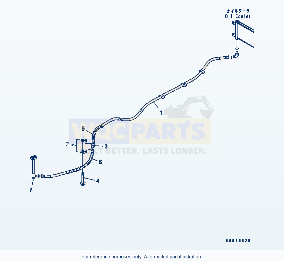 Komatsu WA380-5L Hydraulic Piping (Steering Oil Cooler Line) parts diagram