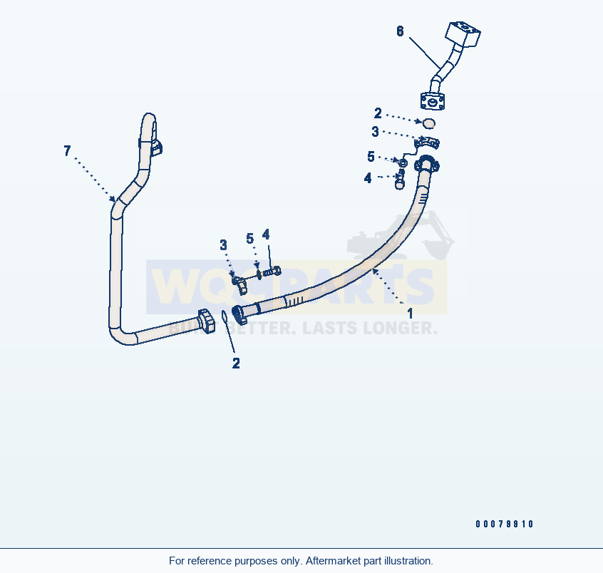 Komatsu WA380-5L Hydraulic Piping (Steering Pump Hose) parts diagram