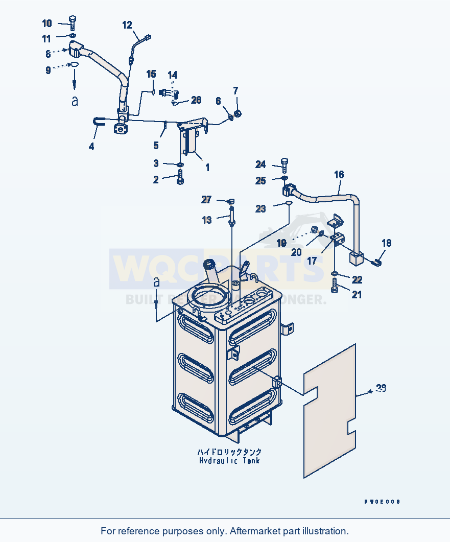Komatsu WA380-5L Hydraulic Tank (Return Line) parts diagram