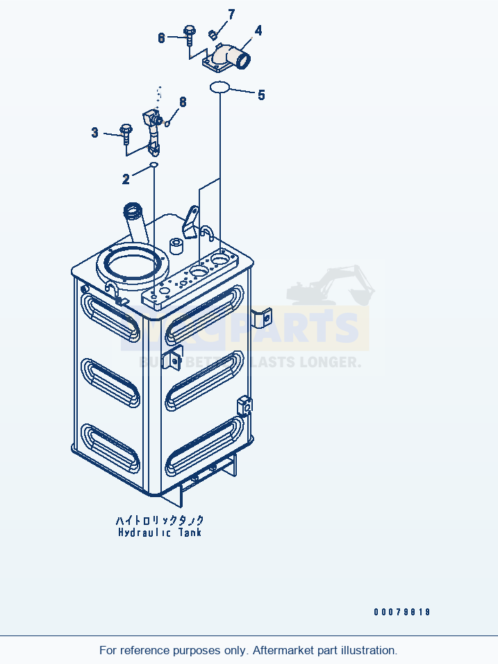Komatsu WA380-5L Hydraulic Tank (Suction Line) parts diagram
