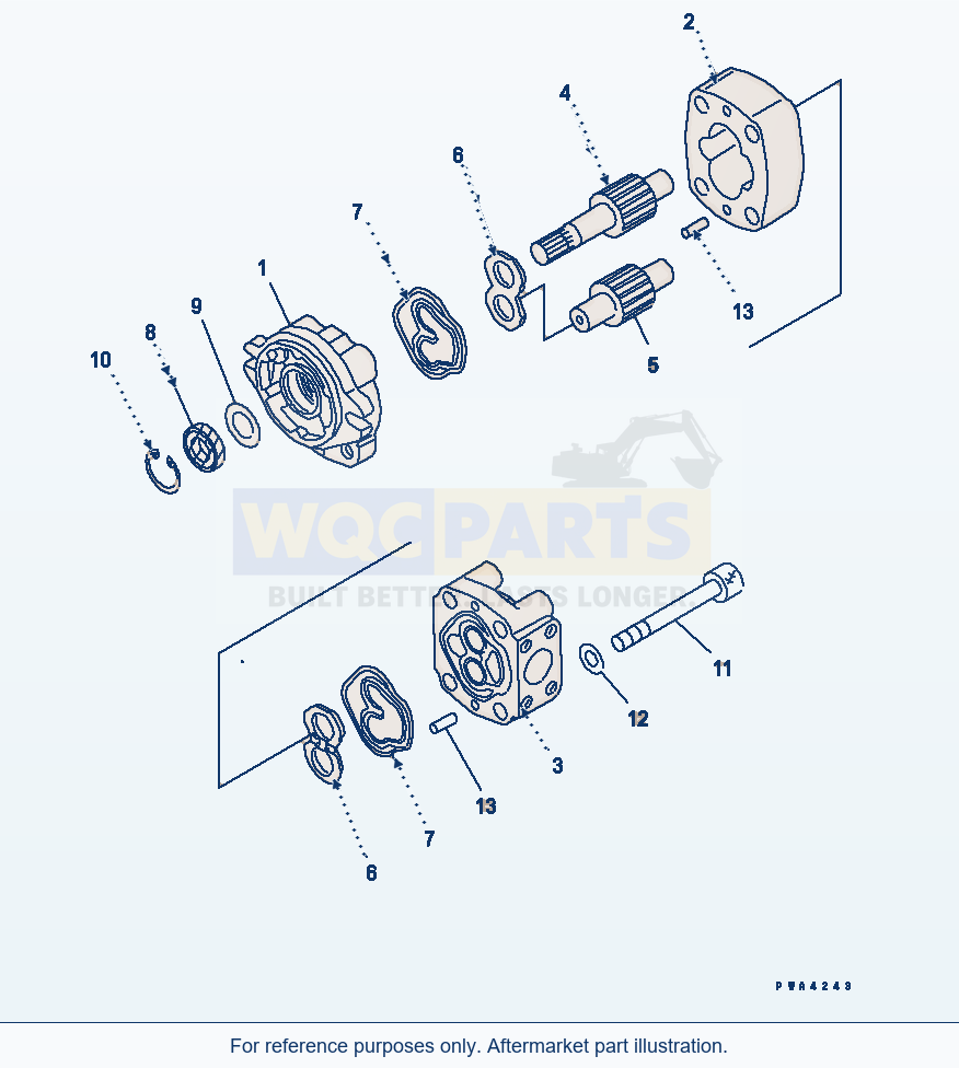 Komatsu WA380-5L Pump Assembly (Emergency Steering) parts diagram