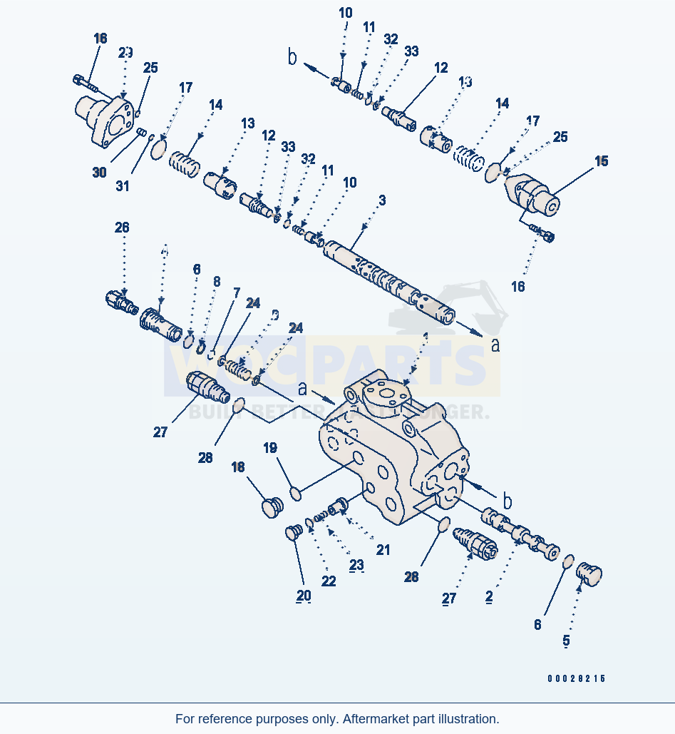 Komatsu WA380-5L Steering Valve (Steering Demand Valve) parts diagram