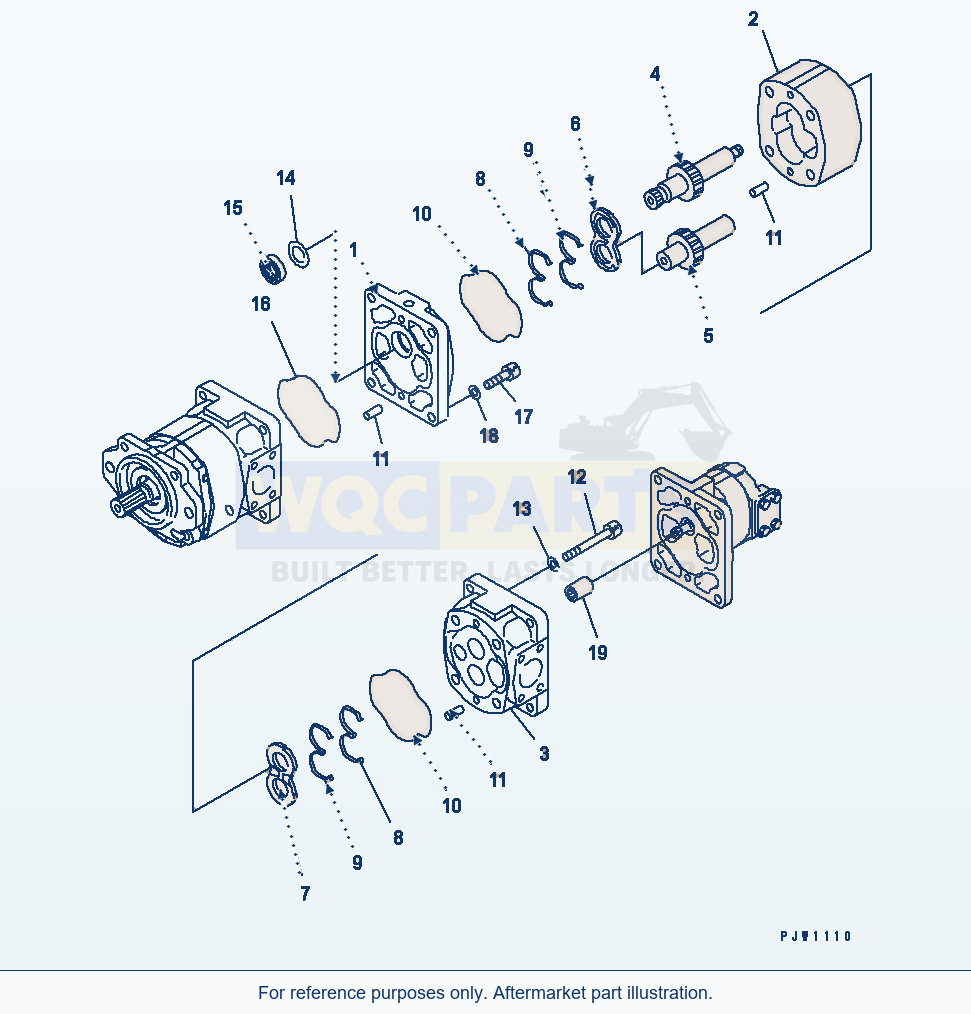 Komatsu WA380-5L Work Equipment Pump (Work Equipment Section) parts diagram