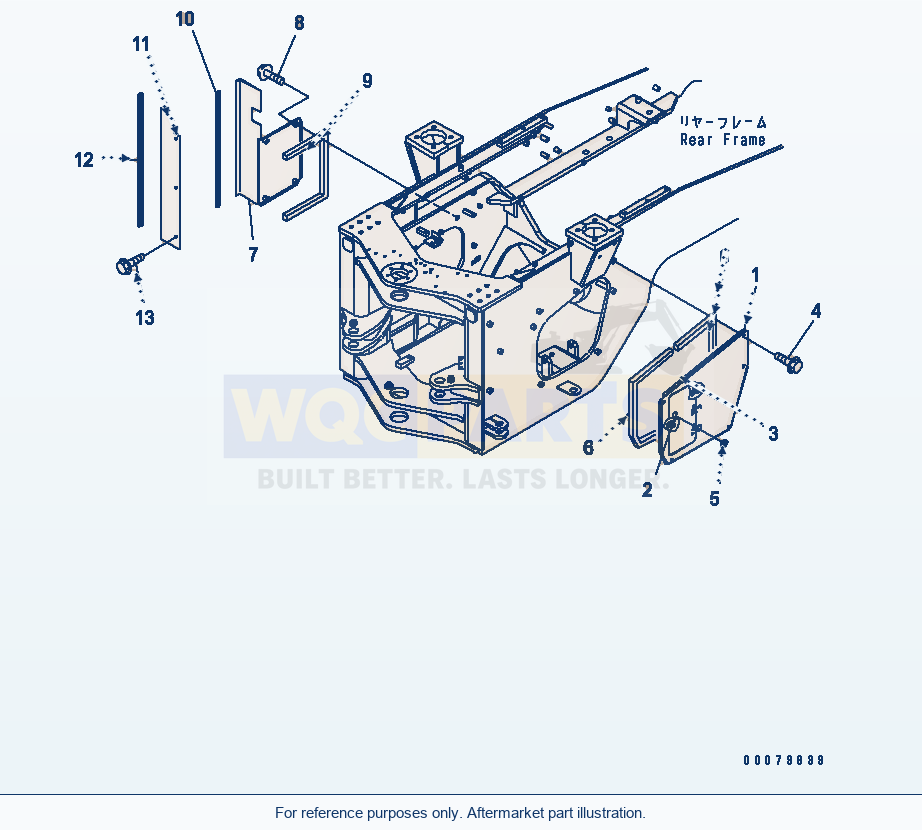 Komatsu WA380-5L Bar Lock And Cover (Side Cover) parts diagram