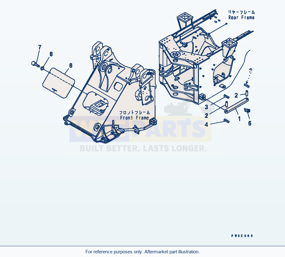 Komatsu WA380-5L Bar Lock And Cover parts diagram