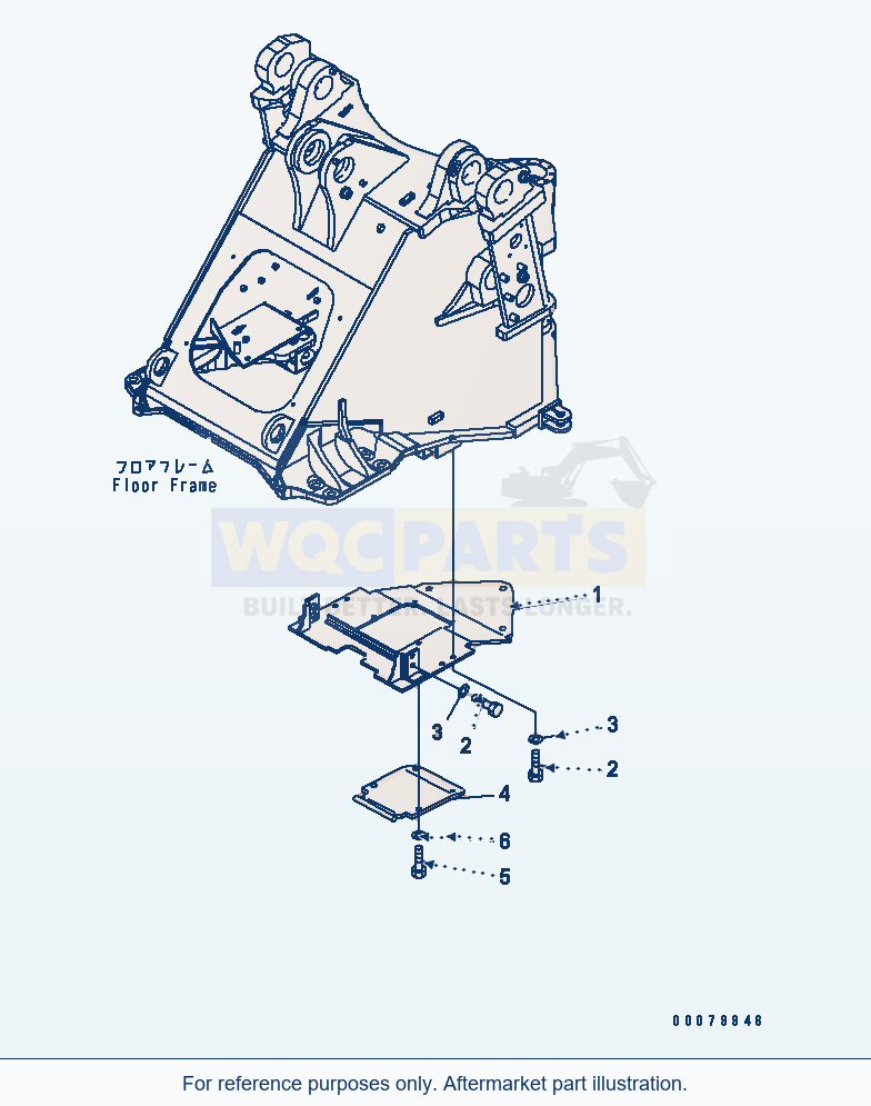 Komatsu WA380-5L Front Frame (Waste Handler Under Guard) parts diagram