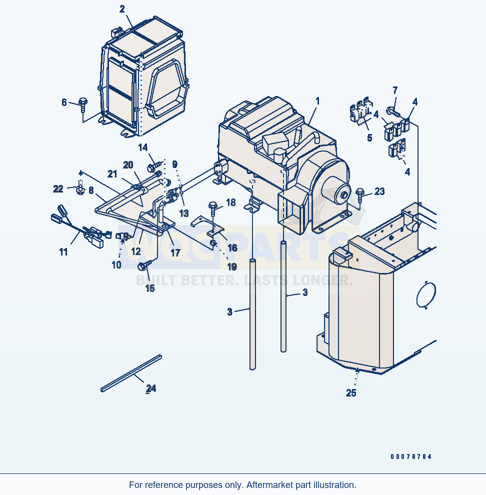 Komatsu WA380-5L Air Conditioner And Heater parts diagram