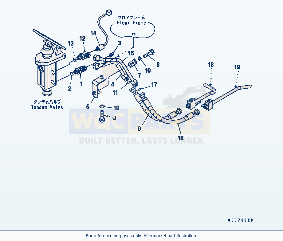 Komatsu WA380-5L Brake Control (Brake Accumulator Oil Line) parts diagram