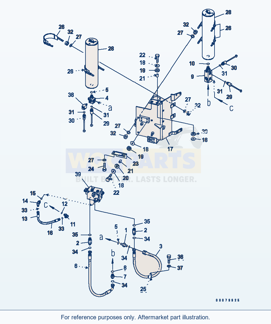 Komatsu WA380-5L Brake Control (Charge Valve Piping) parts diagram