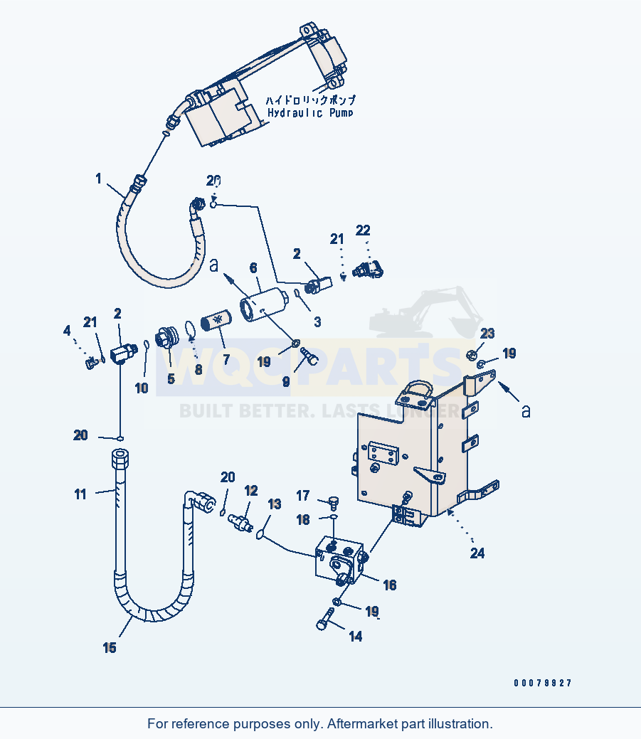 Komatsu WA380-5L Brake Piping (Accumulator Charge Valve Piping) parts diagram